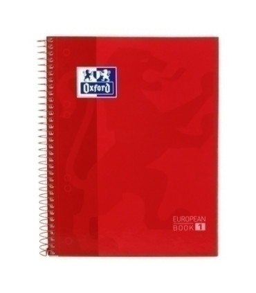 BLOCK OXF. EU.BOOK 1 A5 80h CD.5 ROJO
