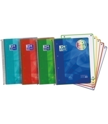 BLOCK OXF. EU.BOOK 5 A4 120h CD.5 COL.(4