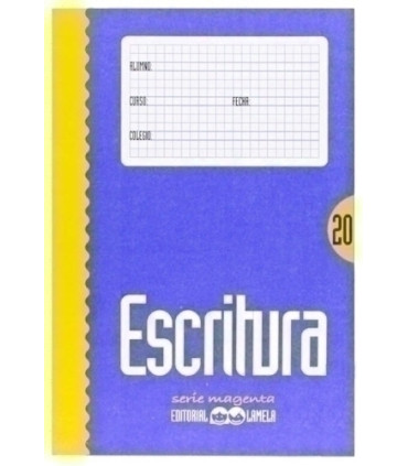 CUADERNO LAMELA ESCRITURA Magenta 20