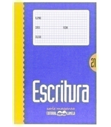 CUADERNO LAMELA ESCRITURA Magenta 21