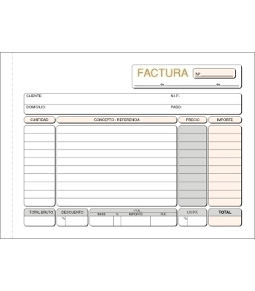 TALONARIO FACTURAS 4º APDO DUPLI LOAN