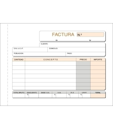 TALONARIO FACTURAS 8º APDO DUPLI LOAN