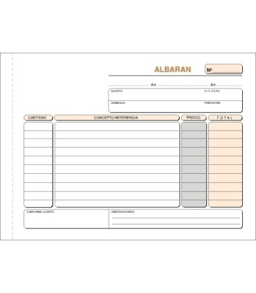 TALONARIO ALBARANES 4º APDO DUPLIC.LOAN