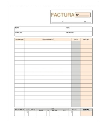 TALON. CAT. FACTURAS 4º NATURAL LOAN