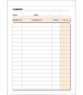 TALON. CAT. CAMAREROS 8º NATURAL LOAN