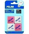 GOMA BORRAR MILAN 430 CUADRADA BLISTER 4