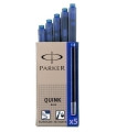 TINTA ESTILOG.PARKER 5 CART.AZUL PERMAN.