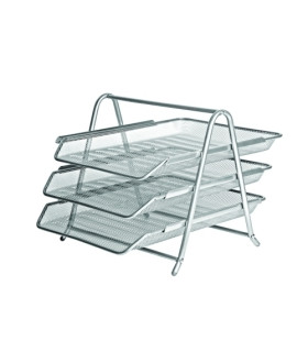 BANDEJA SOBR. FOROFIS METAL PLATA SET 3