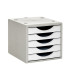 MODULO 5 CAJONES GRIS/BLANCO