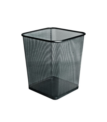 PAPELERA FOROFIS METAL CUADRADA NEGRA