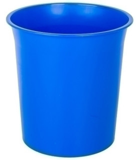 PAPELERA PLASTICO CERRADA AZUL