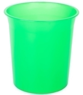 PAPELERA PLASTICO CERRADA TRASL.VERDE