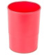 PORTA LAPICES PLASTICO REDONDO ROJO