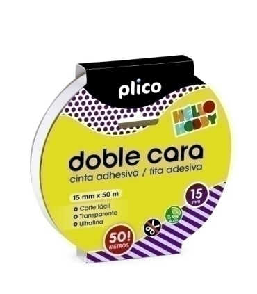 CINTA ADHESIVA DOBLE CARA PLICO 15x50