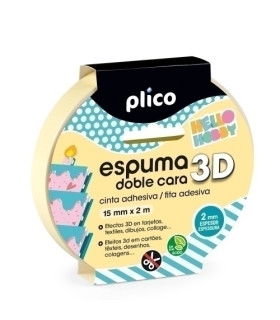 CINTA DOBLE CARA PLICO 2x15 ESPUMA