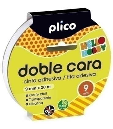 CINTA DOBLE CARA PLICO 9x20