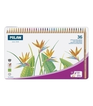 LAPICES COLOR MILAN HEX. CAJA METAL.36