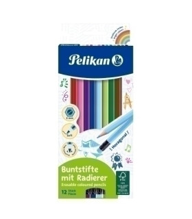 LAPICES COLOR PELIKAN BORRABLE est.12