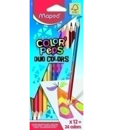 LAPICES COLOR MAPED COLOR PEPS DUO es.12