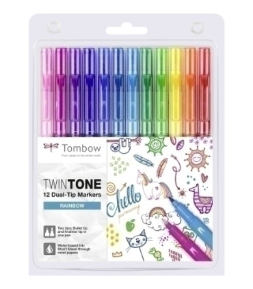 ROTULADOR TOMBOW TWINTONE ARCO IRIS E.12