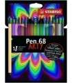 ROTUL.STABILO PEN 68 ARTY LINE BRUSH C18