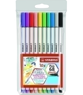 ROTUL.STABILO PEN 68  BRUSH BL.10