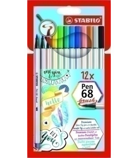 ROTUL.STABILO PEN 68  BRUSH CAJA 12