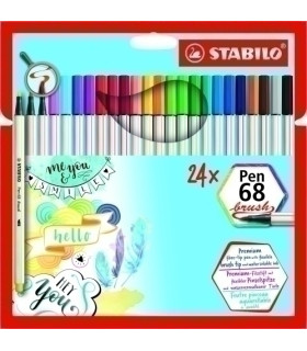 ROTUL.STABILO PEN 68  BRUSH CAJA 24