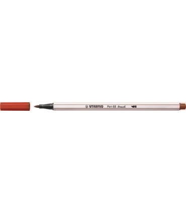 ROTUL.STABILO PEN 68  BRUSH CARMIN