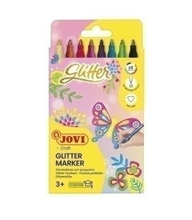 ROTUL.JOVI GLITTER CAJA DE 8 SURTID
