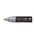 ROTUL.UNI-POSCA PC-8K  PLATA METALICO