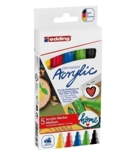 ROTUL.EDDING 5100 ACRYLIC BASICOS PACK 5