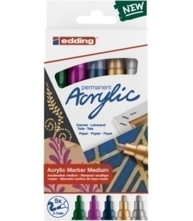 ROTUL.EDDING 5100 ACRYLIC FESTIVOS P/5