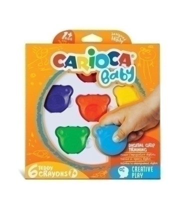 CERAS COLOR CARIOCA TEDDY CAJA DE 6