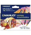 CERAS MANLEY ACUARELABLES ESTUCHE DE 12