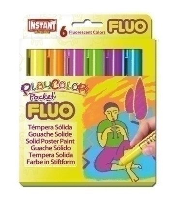 TEMPERA PLAYCOLOR FLUO POCKET C/6