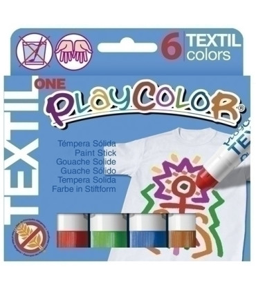 TEMPERA PLAYCOLOR TEXTIL ONE C/6