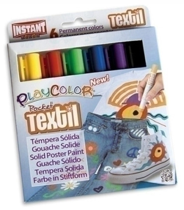 TEMPERA PLAYCOLOR POCKET TEXTIL C/6