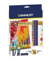 PINTURA ACRIL. MANLEY SET DE 16