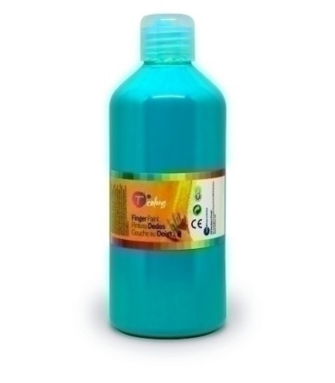 PINTURA DEDOS TCOLORS 500 ml CIAN