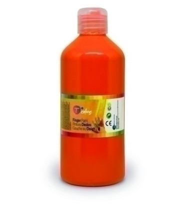 PINTURA DEDOS TCOLORS 500 ml NARANJA