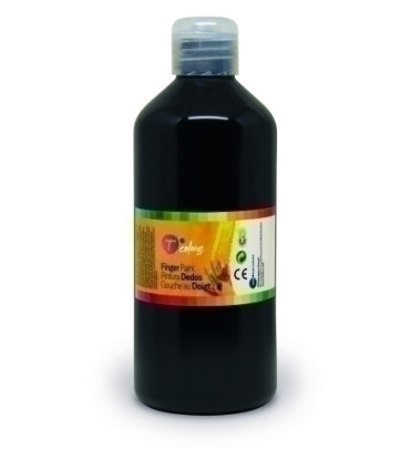 PINTURA DEDOS TCOLORS 500 ml NEGRO