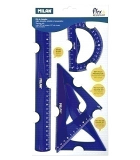 EQUIPO DIBUJO MILAN 30 CMS AZUL