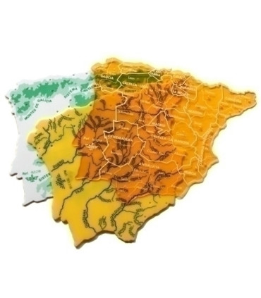 PLANTILLAS 3 MAPAS ESPAÑA PEQUEÑO COLORE