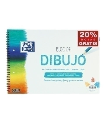 BLOC DIBUJO OXFORD C/ESP. 2TAL A4+ 130g