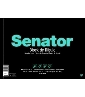 BLOC DIBUJO SENATOR C/REC Fº PROL. 150g