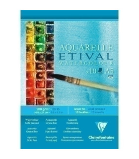 BLOC DIBUJO CLAIR.ETIVAL ACUARELA A5 200