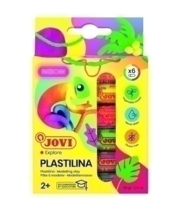 PLASTILINA JOVI 90 BARRA NEON EST.6