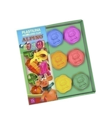 PLASTILINA ALPINO KIT 6 COL+ MOLDES