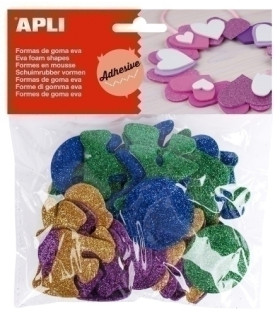 GOMA EVA APLI F.ADH.PURP.ALFABETO B/52
